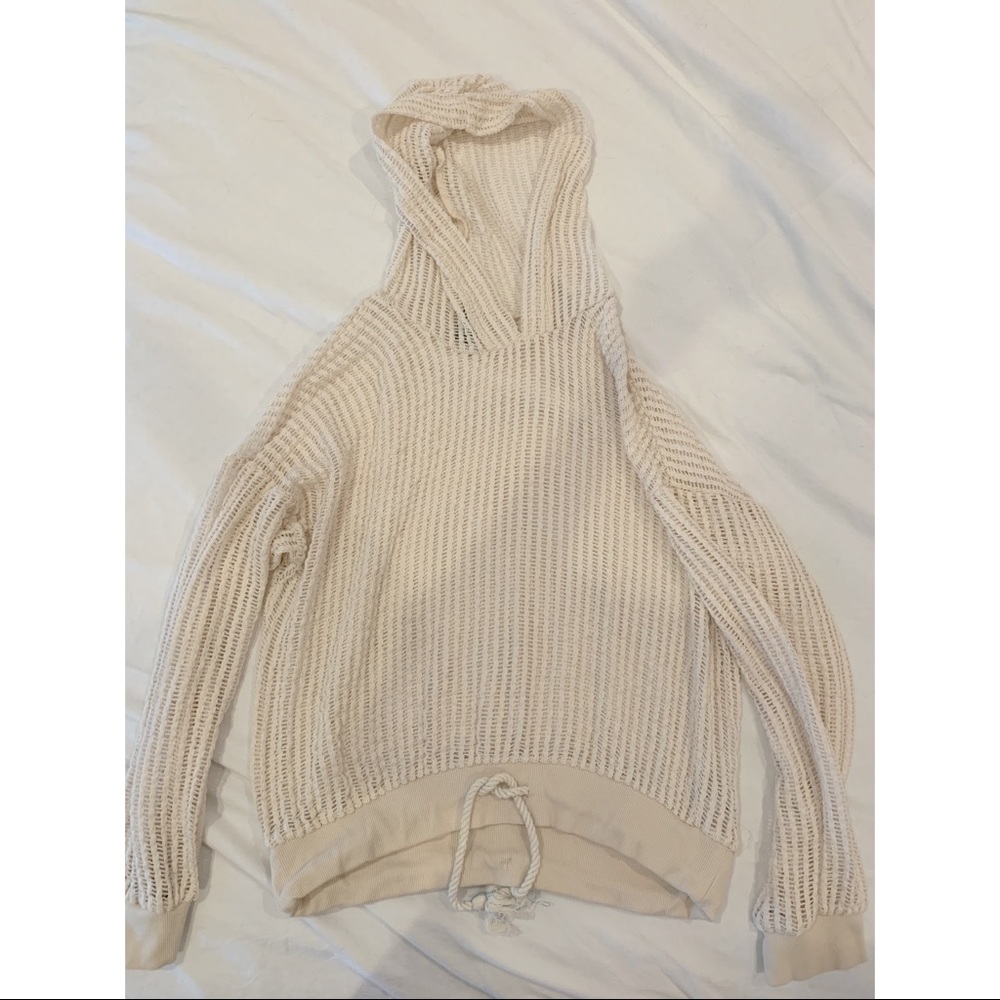 Lace Sweatshirt with Hood